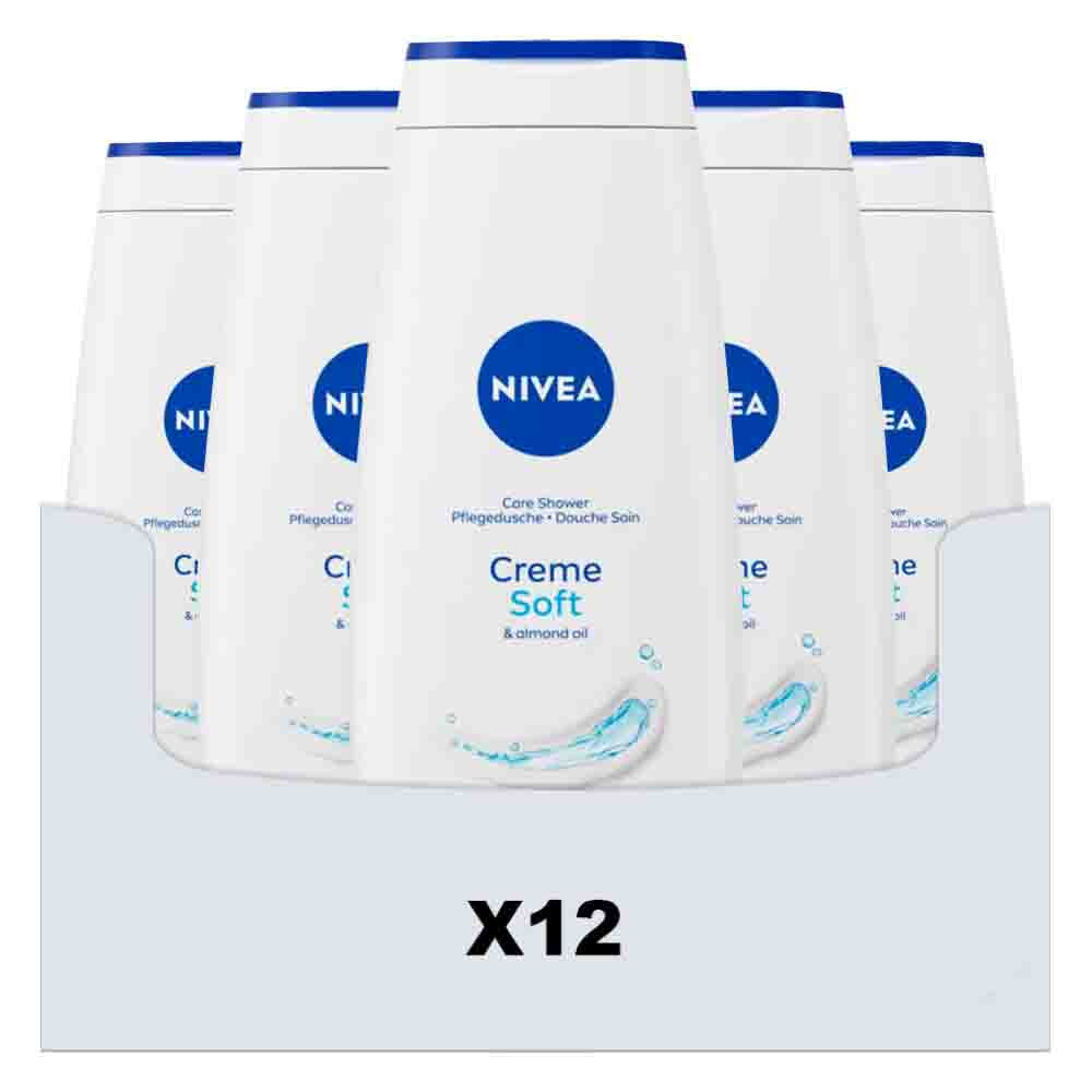 12x NIVEA Badcrème Creme Soft 650 ml