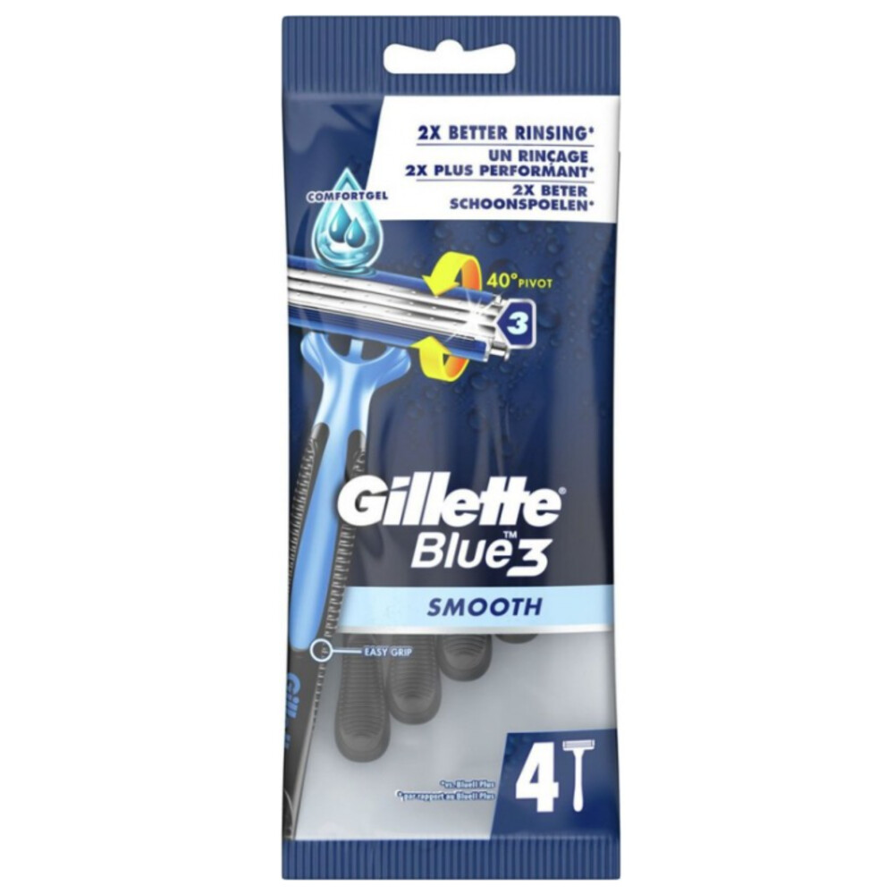 Gillette Scheermesjes Blue 3 Smooth 4 stuks