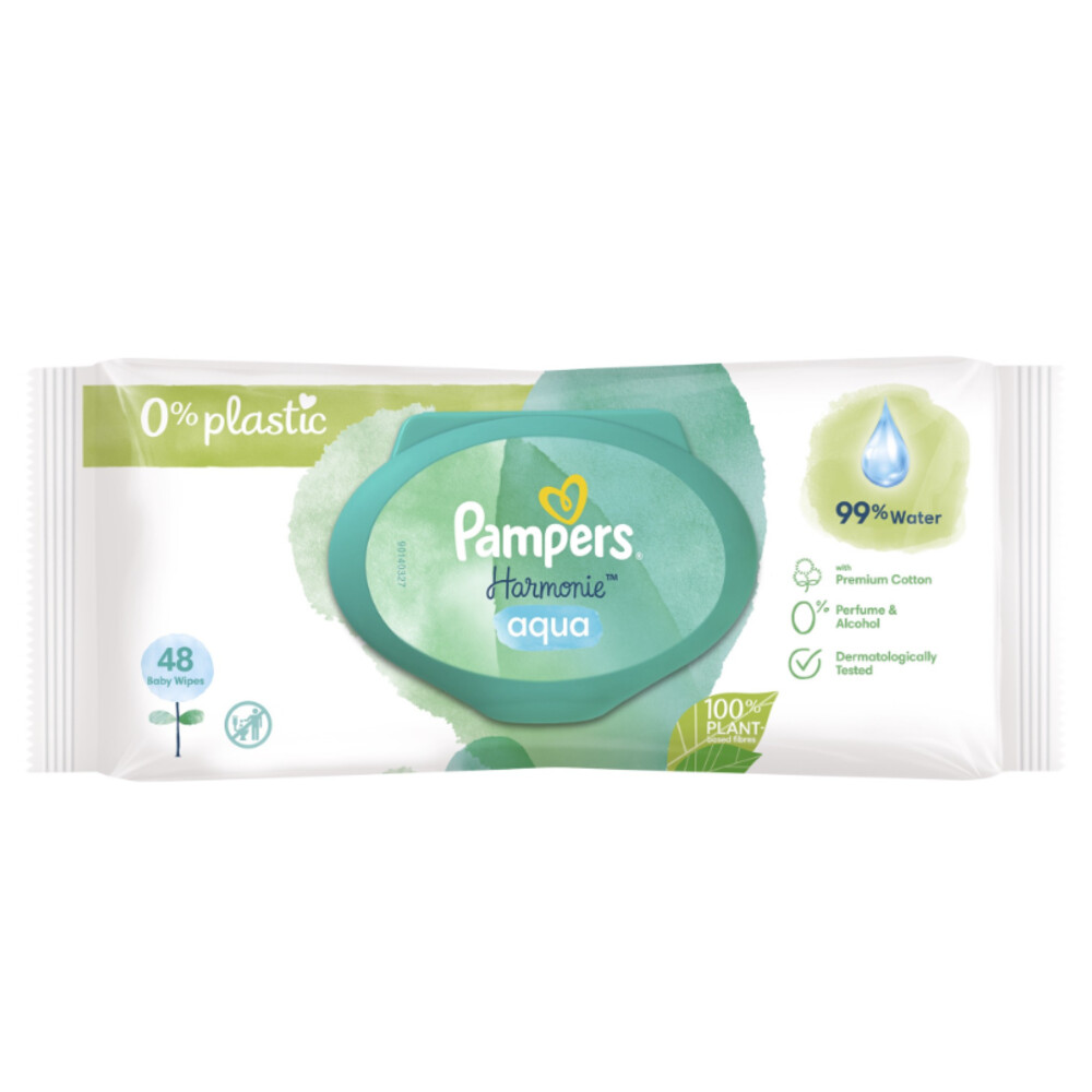 14x Pampers Billendoekjes Harmonie Aqua 48 stuks