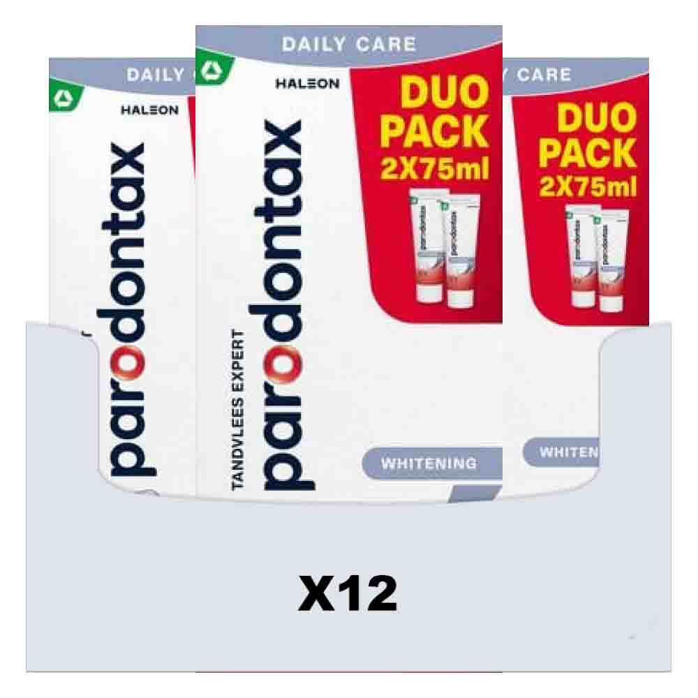 12x Parodontax Tandpasta bij Bloedend Tandvlees Whitening 2 x 75 ml