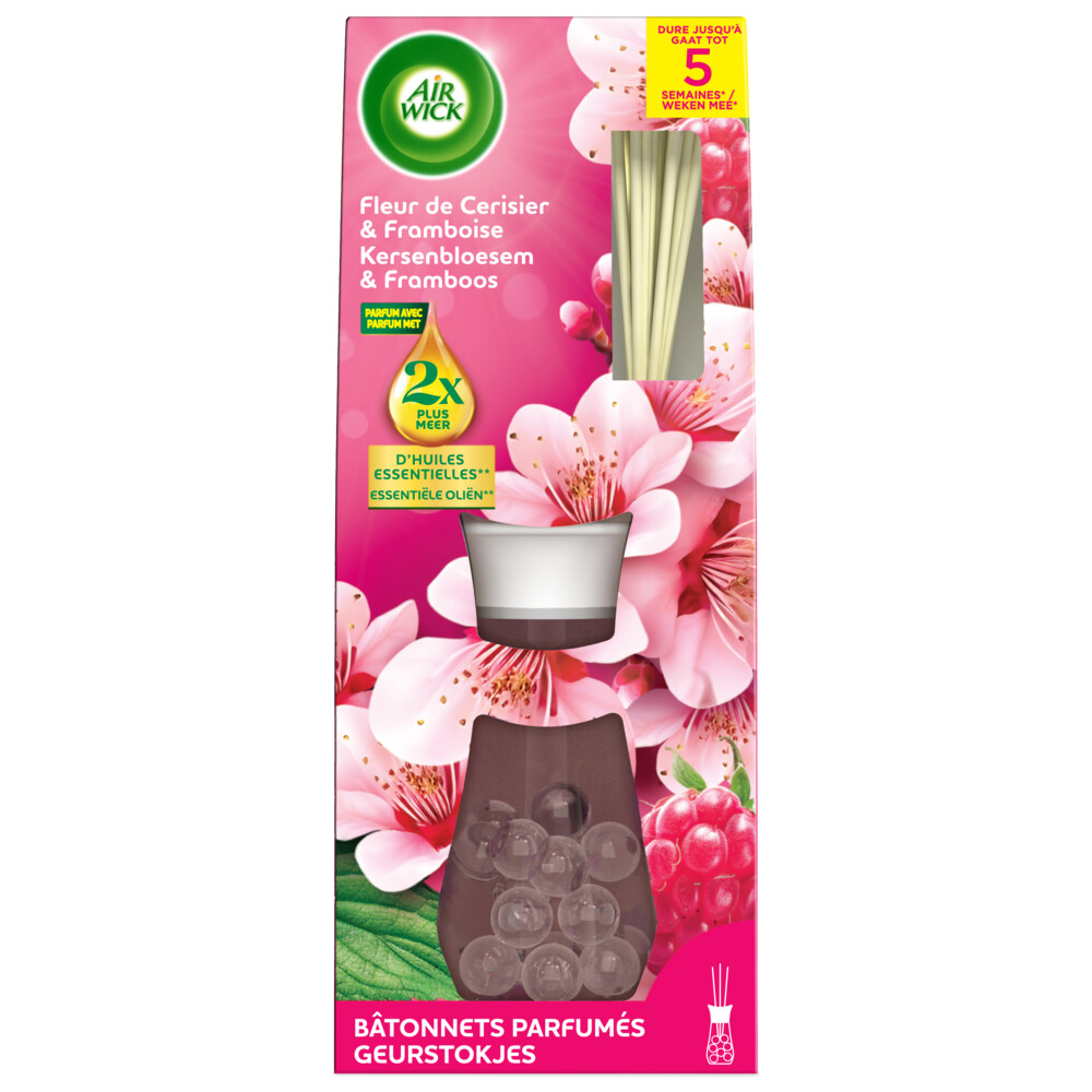 3+2 gratis: Air Wick Geurstokjes Cherry Blossom 25 ml