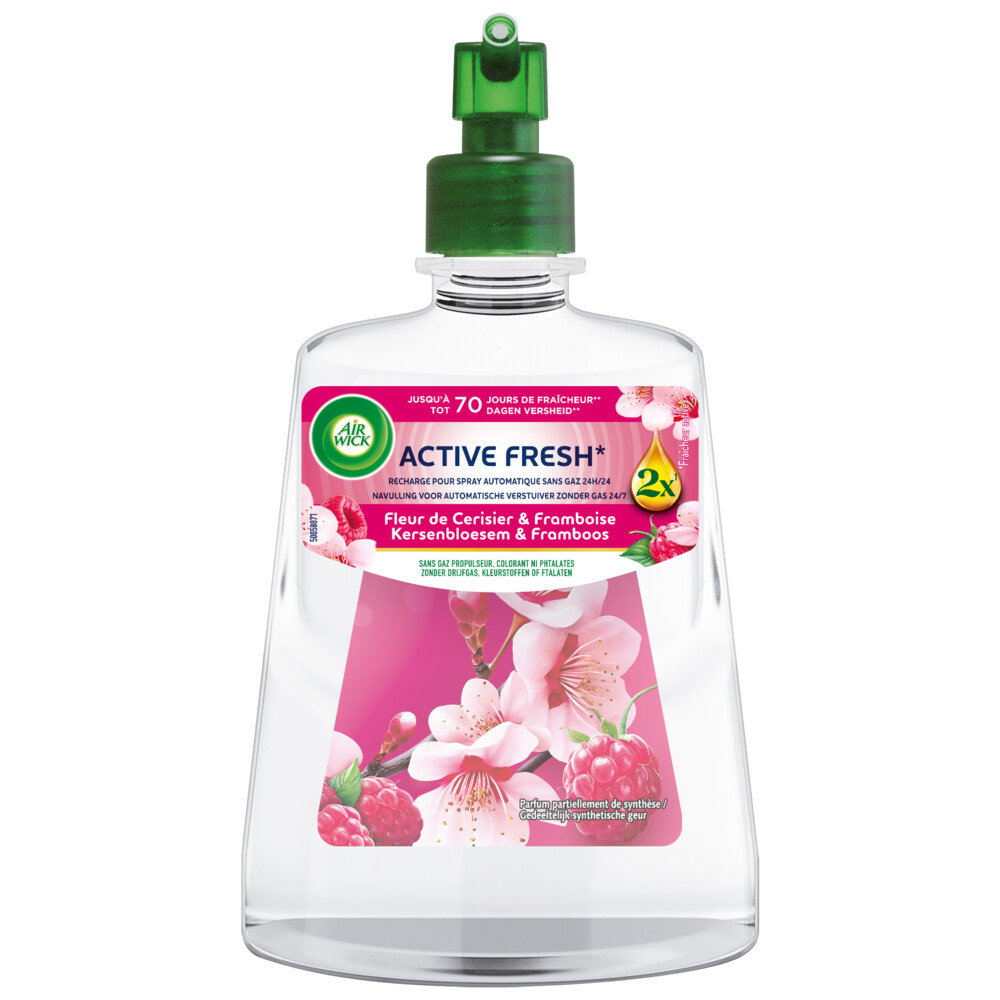 4x Air Wick Luchtverfrisser Navulling Cherry Blossom & Raspberry 228 ml