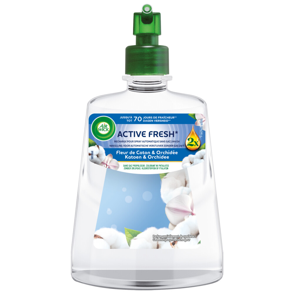 3+2 gratis3+2 gratis: Air Wick Luchtverfrisser Navulling Fleur de Coton & Orchidée 228 ml