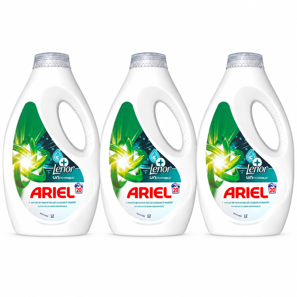 3x Ariel Wasmiddel Touch of Lenor 20 Wasbeurten 900 ml