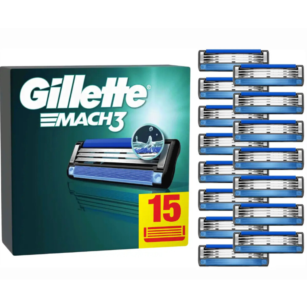 Gillette Scheermesjes Mach 3 Razor Blades 15 stuks