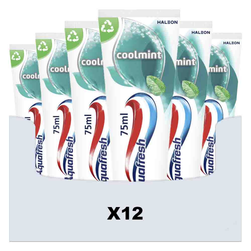 12x Aquafresh Tandpasta Coolmint 75 ml