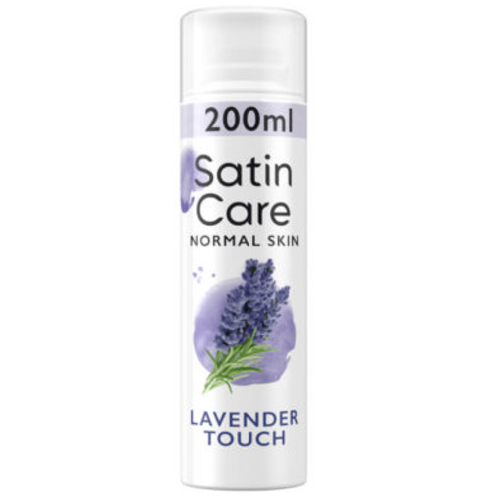 6x Gillette Satin Care Scheergel Lavender Touch 200 ml