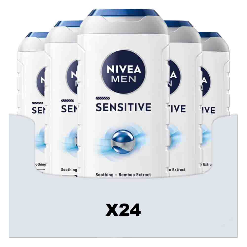 24x NIVEA Men Shampoo & Douchegel 3in1 Sensitive 250 ml