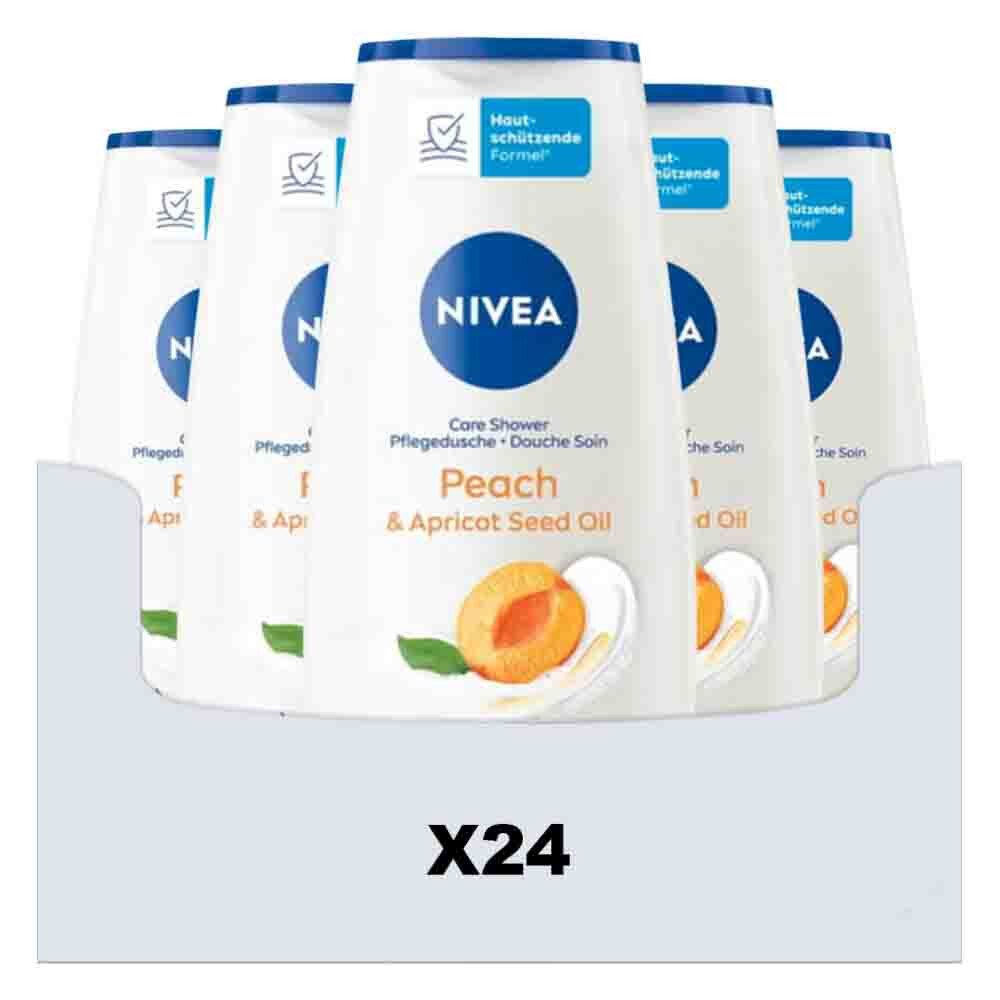 24x NIVEA Douchegel Peach & Apricot Seed Oil 250 ml
