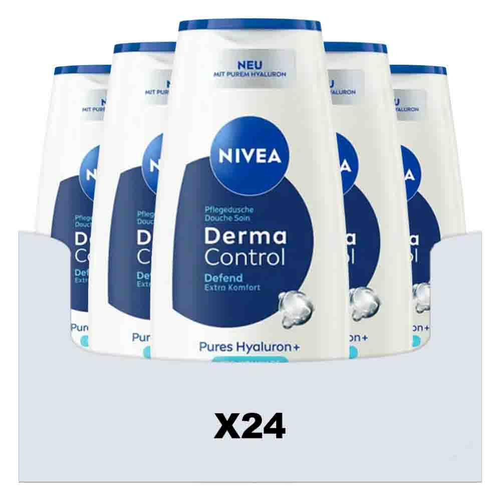 24x NIVEA Douchegel Derma Control Defend 250 ml