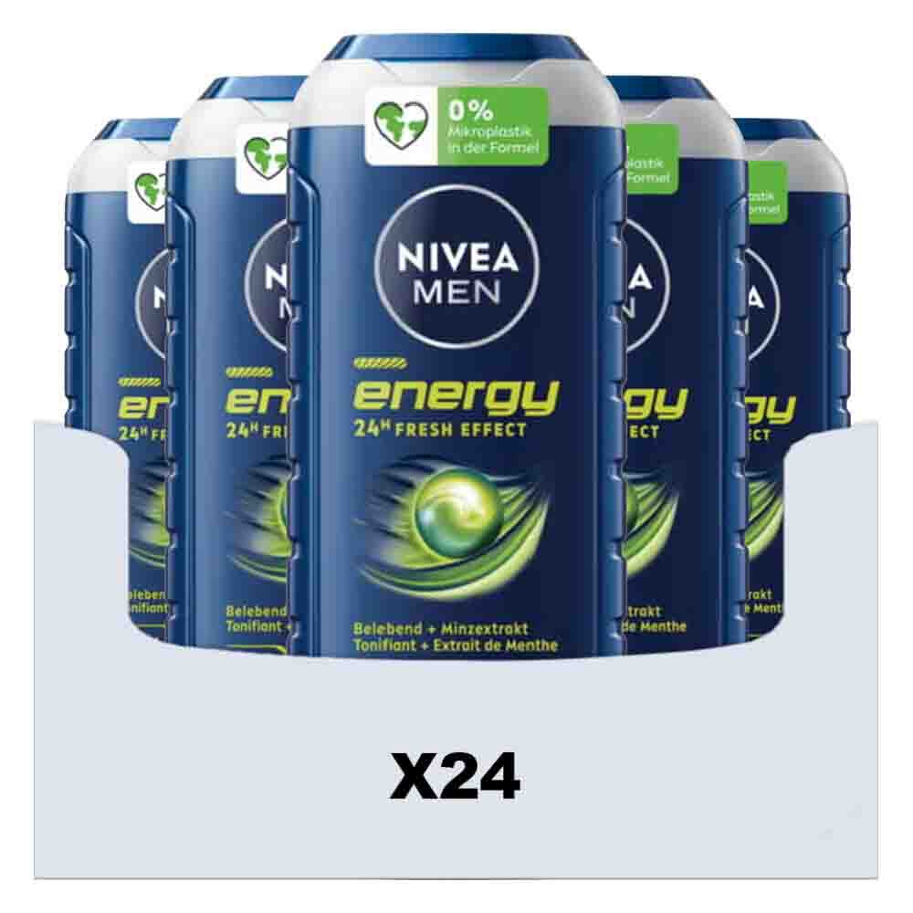 24x NIVEA Men Shampoo & Douchegel 3in1 Energy 250 ml