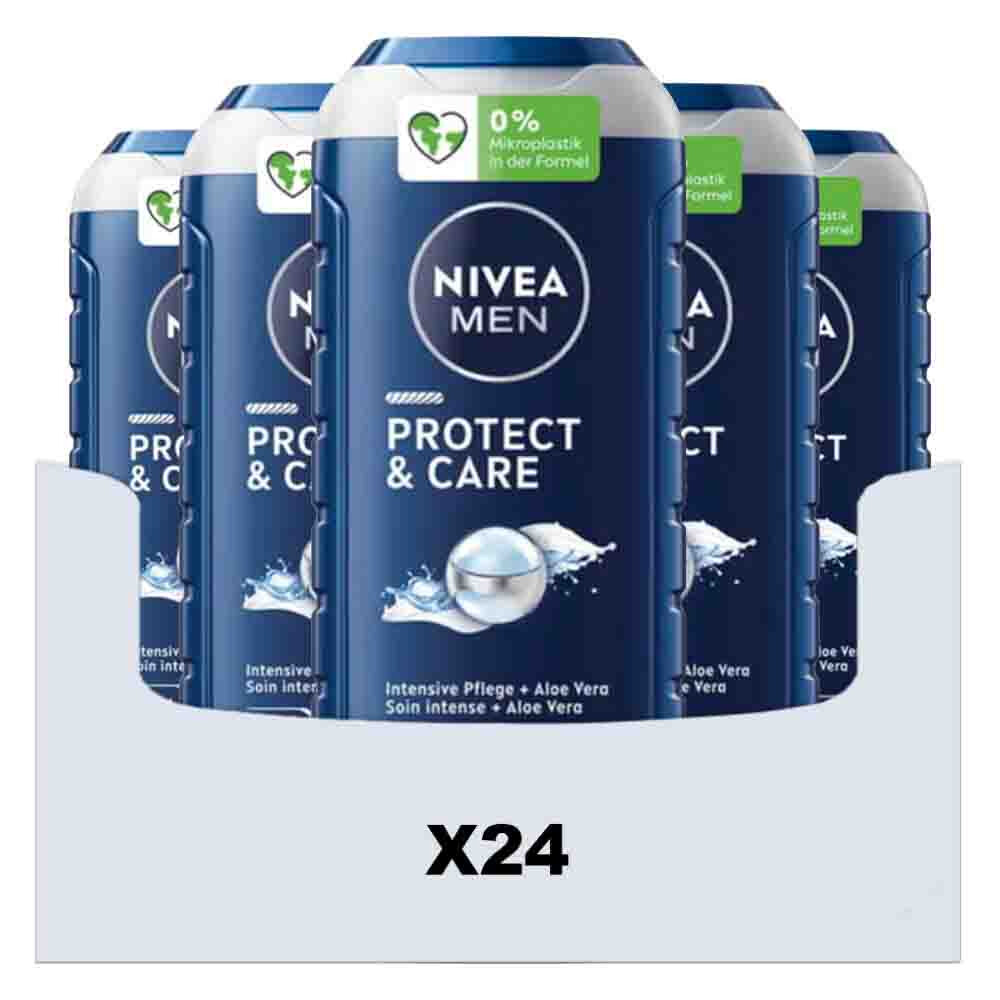 24x NIVEA Men Shampoo & Douchegel 3in1 Protect & Care 250 ml