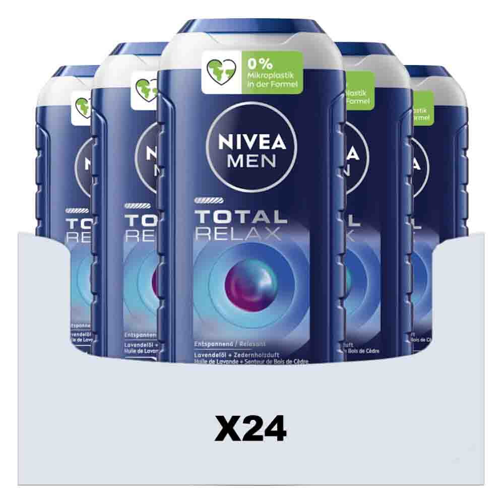 24x NIVEA Men Shampoo & Douchegel 3in1 Total Relax 250 ml