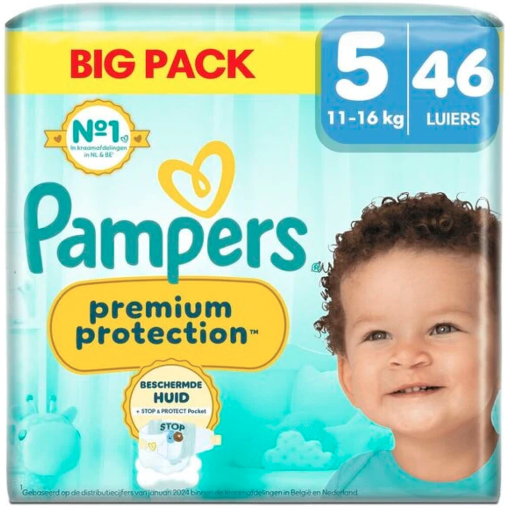 Pampers Premium Protection Luiers Maat 5 (11-16kg) 46 stuks