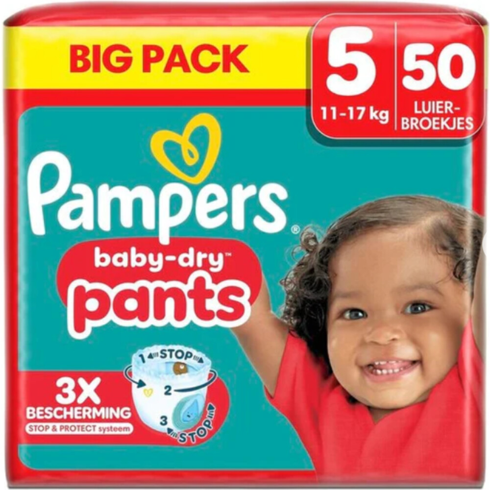 2x Pampers Baby Dry Luierbroekjes Maat 5 (11-17kg) 50 stuks