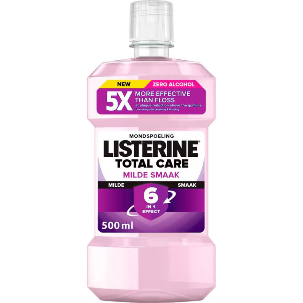 1+1 gratis: Listerine Mondwater Total Care Extra Mild Alcoholvrij 500 ml