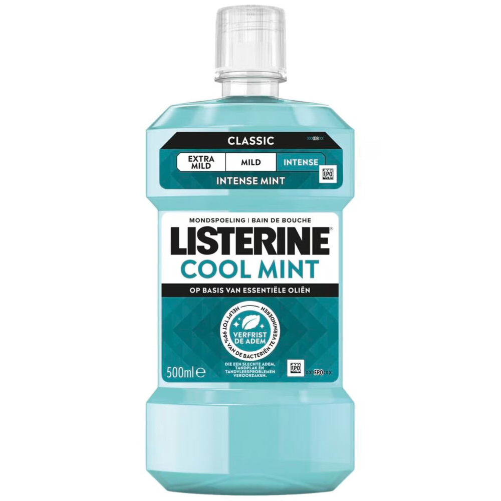 1+1 gratis: Listerine Mondwater Coolmint Intense 500 ml