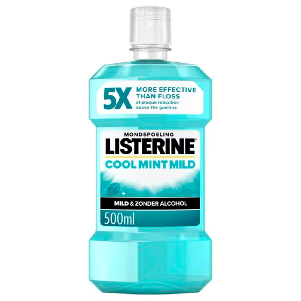 1+1 gratis: Listerine Mondwater Coolmint Extra Mild Alcoholvrij 500 ml