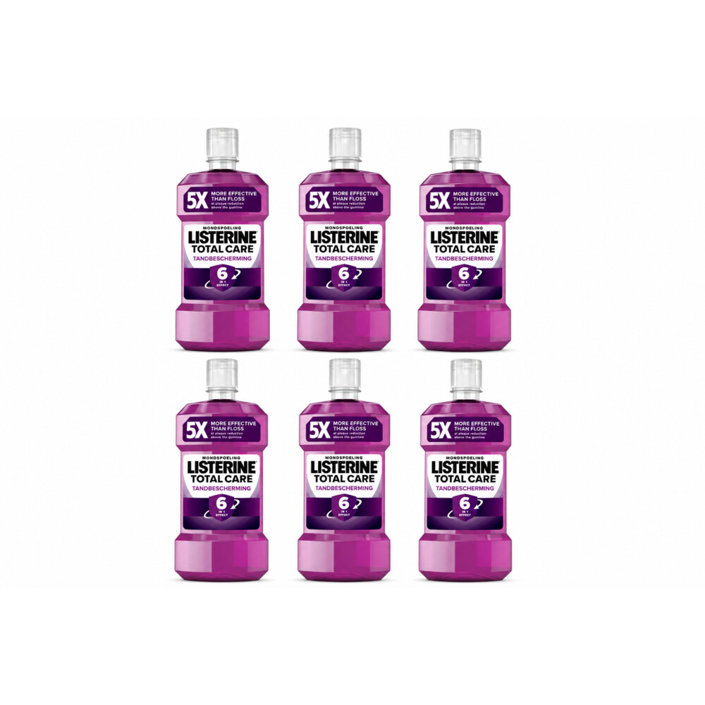 6x Listerine Mondwater Total Care Tandbescherming 500 ml