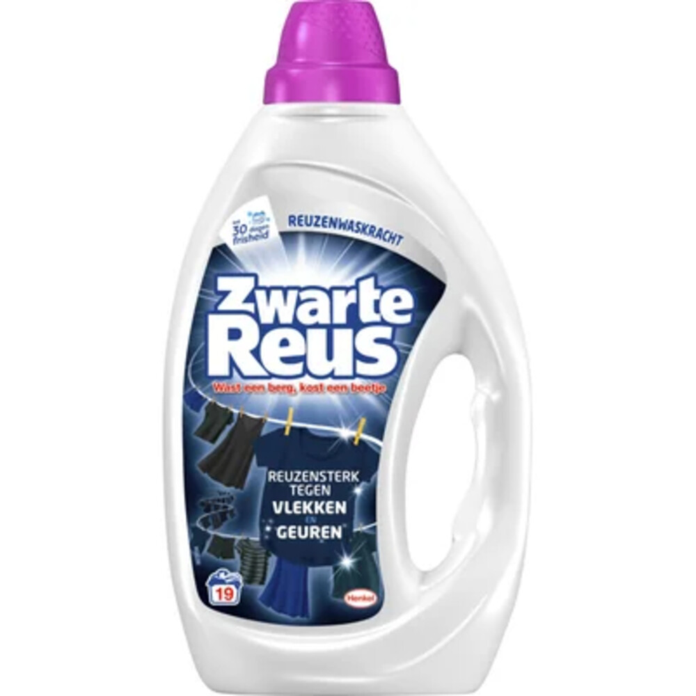 Witte Reus Vloeibaar Wasmiddel Zwarte Reus 19 Wasbeurten 855 ml
