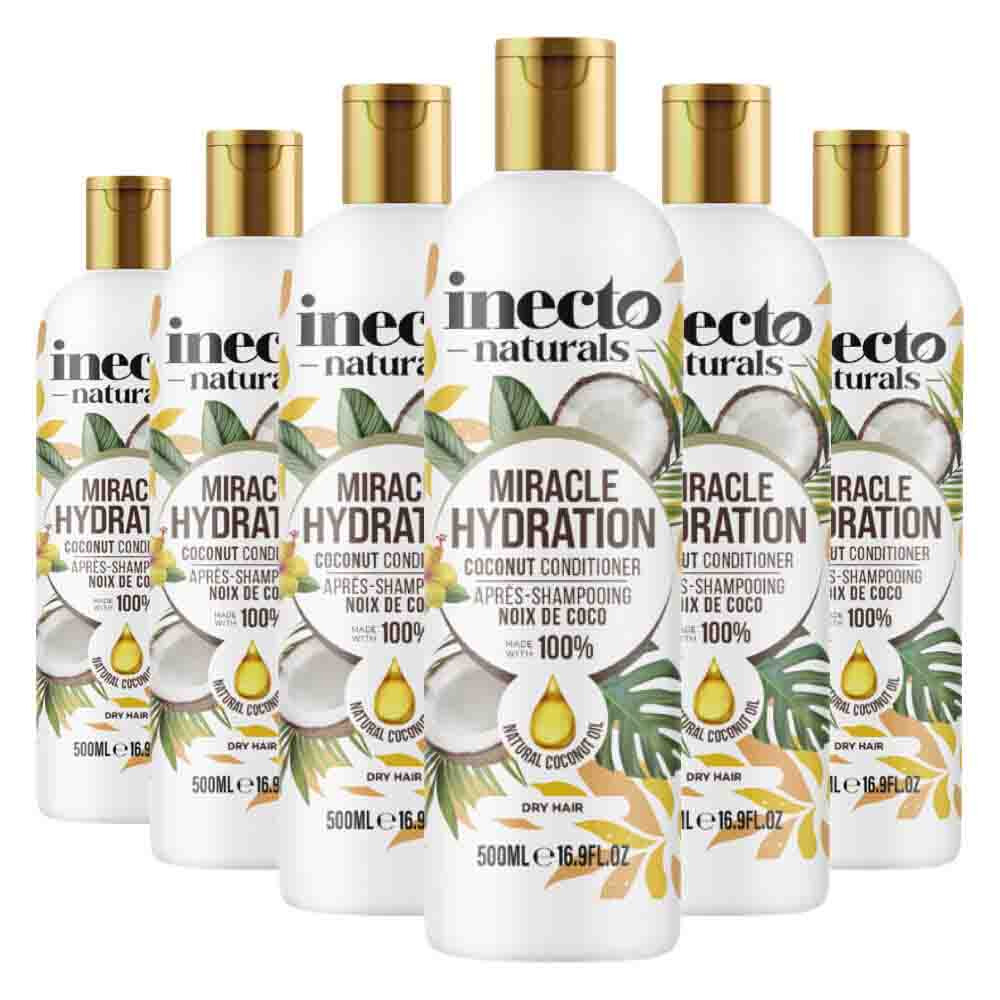 6x Inecto Naturals Intense Hydration Coconut Conditioner 500 ml