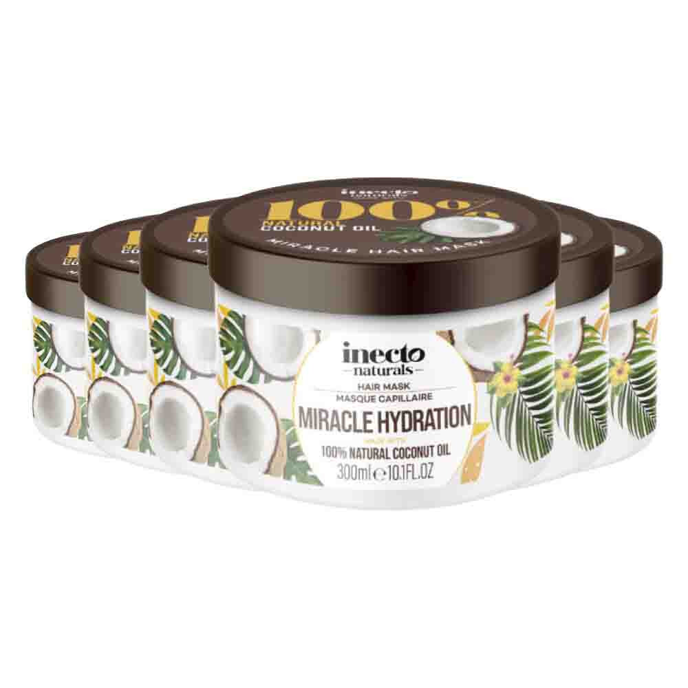 6x Inecto Naturals Intense Hydration Coconut Haarmasker 300 ml