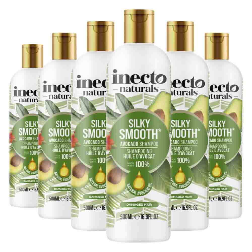 6x Inecto Naturals Deeply Nourish Avocado Shampoo 500 ml