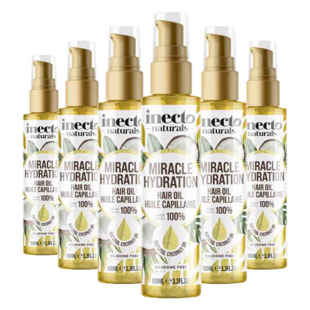 6x Inecto Naturals Haarolie Coconut Miracle Hydration 100 ml