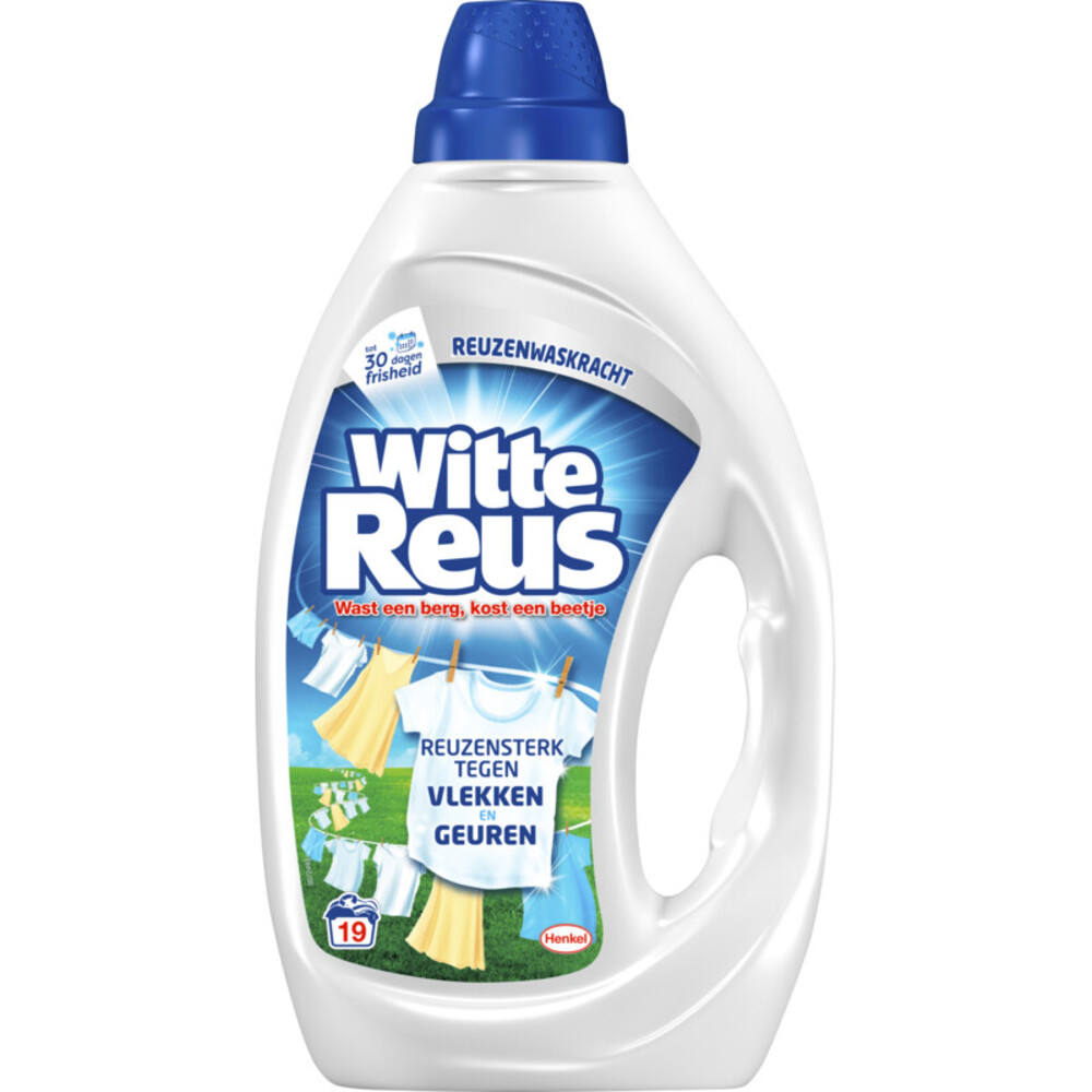 6x Witte Reus Wasmiddel Gel 19 Wasbeurten 855 Ml