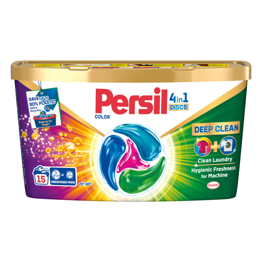 2e halve prijs: Persil Wasmiddelcapsules Discs Gekleurde Was 15 stuks