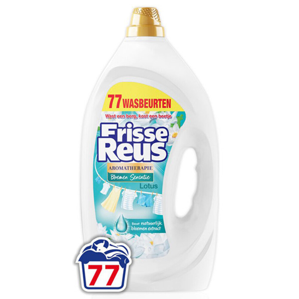 Witte Reus Wasmiddel Frisse Reus Gel Lotus 77 Wasbeurten 3, 465 Liter