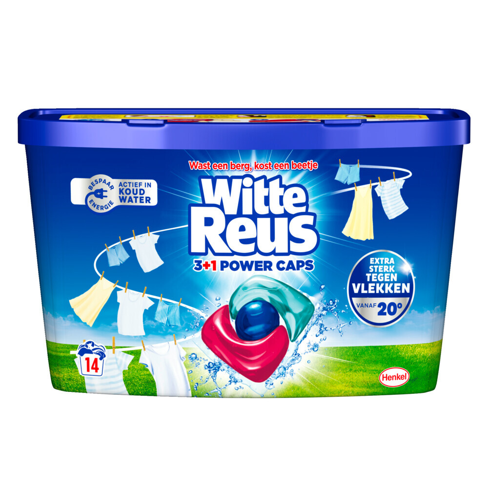 Witte Reus Wasmiddel 3+1 Power Caps 14 stuks