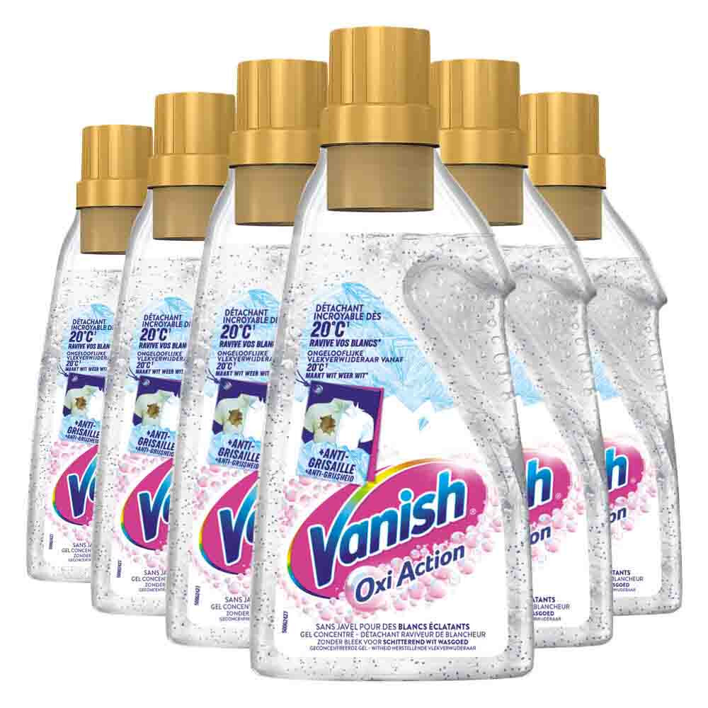 6x Vanish Oxi Action Vlekverwijderaar Gel White 750 ml