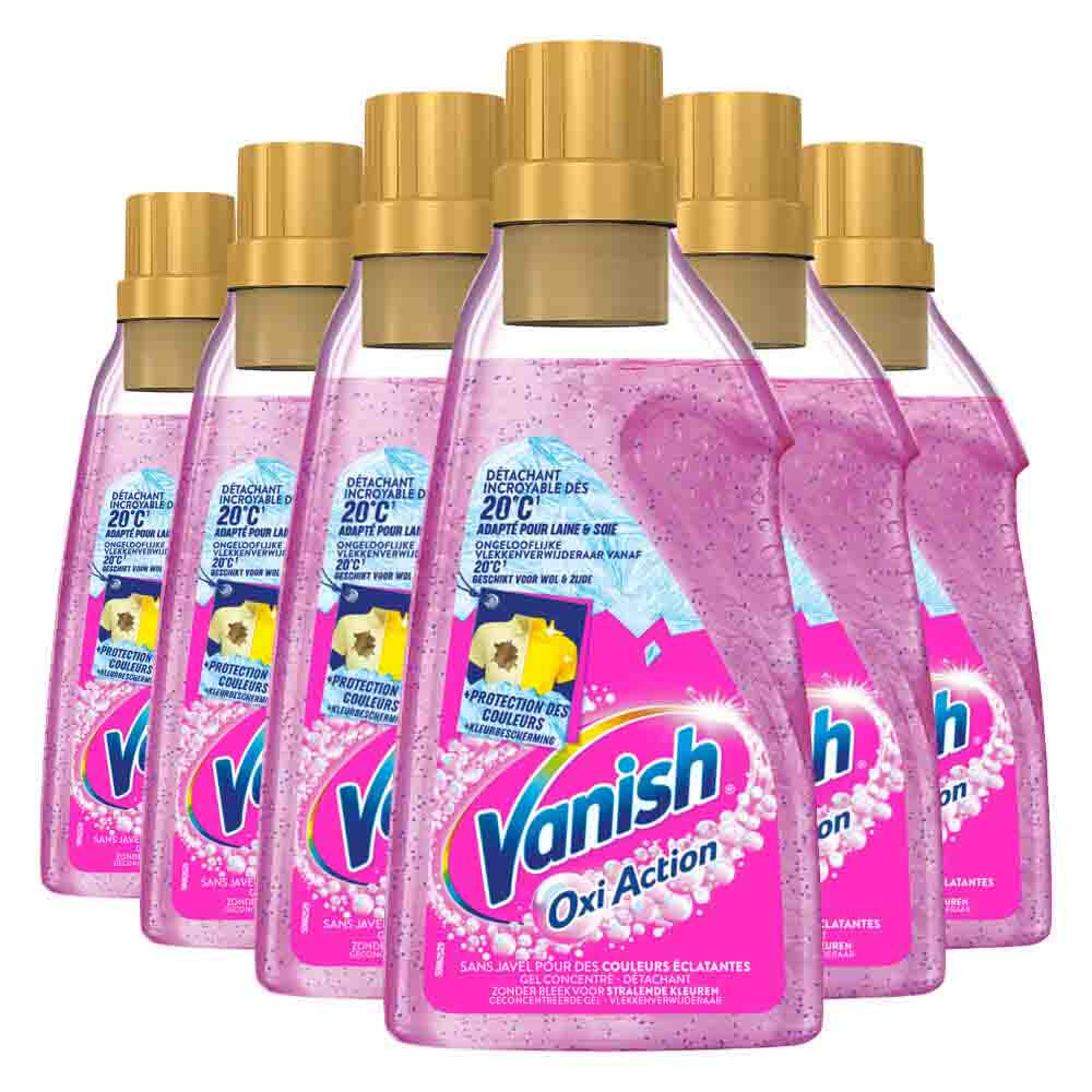 6x Vanish Oxi Action Vlekverwijderaar Gel Pink 750 ml