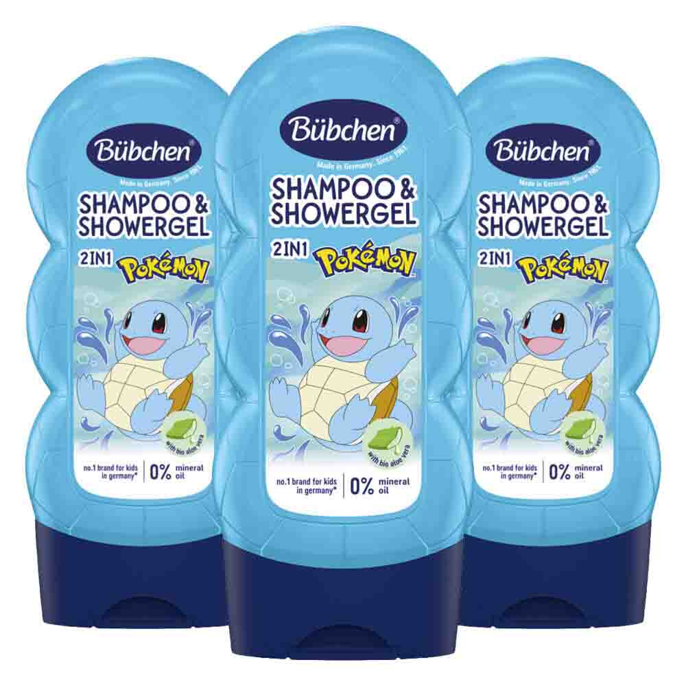 3x Bübchen 2in1 Shampoo & Douchegel Squirtle 230 ml