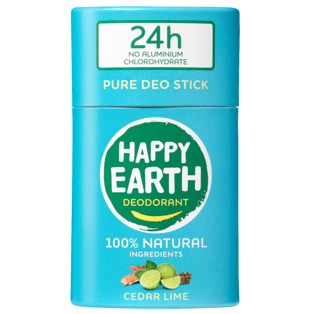 Happy Earth 100% Natuurlijke Deodorant Stick Cedar Lime 40 gr