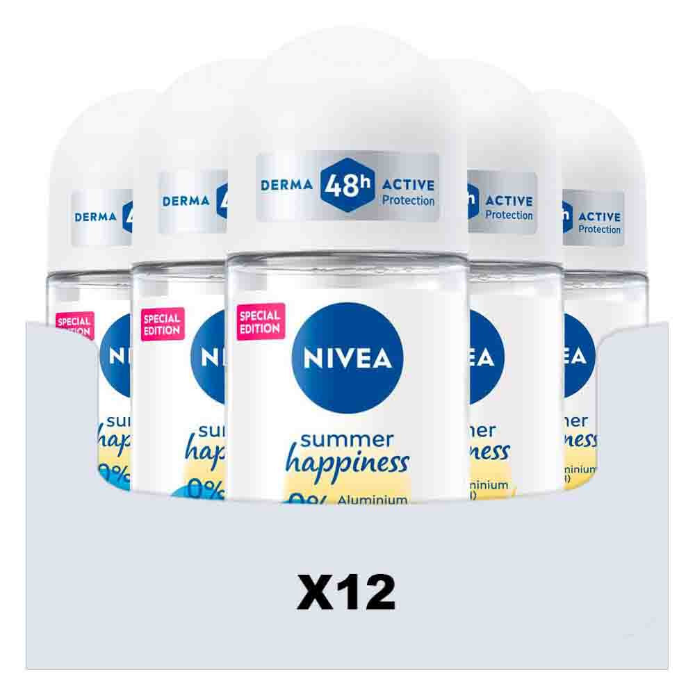 12x NIVEA Deodorant Roller Summer Happiness 50 ml