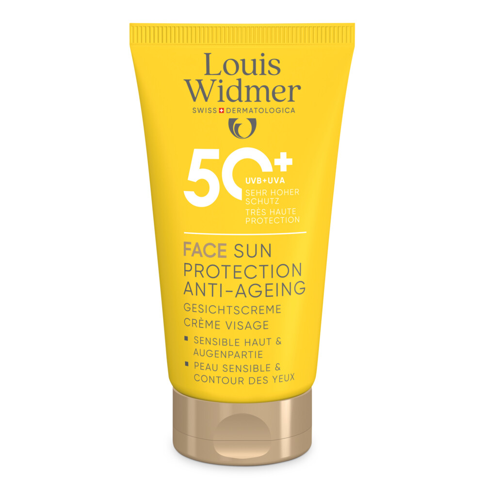 Louis Widmer Zonnebrand Gezichtscrème Anti-Ageing SPF50+ 50 ml