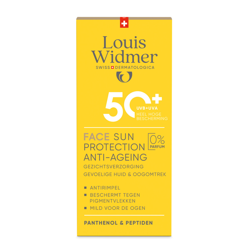 Louis Widmer Zonnebrand Gezichtscrème Anti-Ageing SPF50+ 50 ml, foto 2