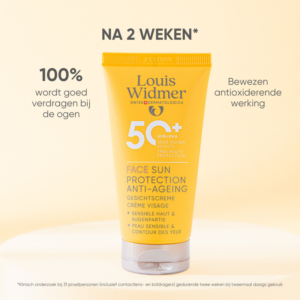 Louis Widmer Zonnebrand Gezichtscrème Anti-Ageing SPF50+ 50 ml, foto 3