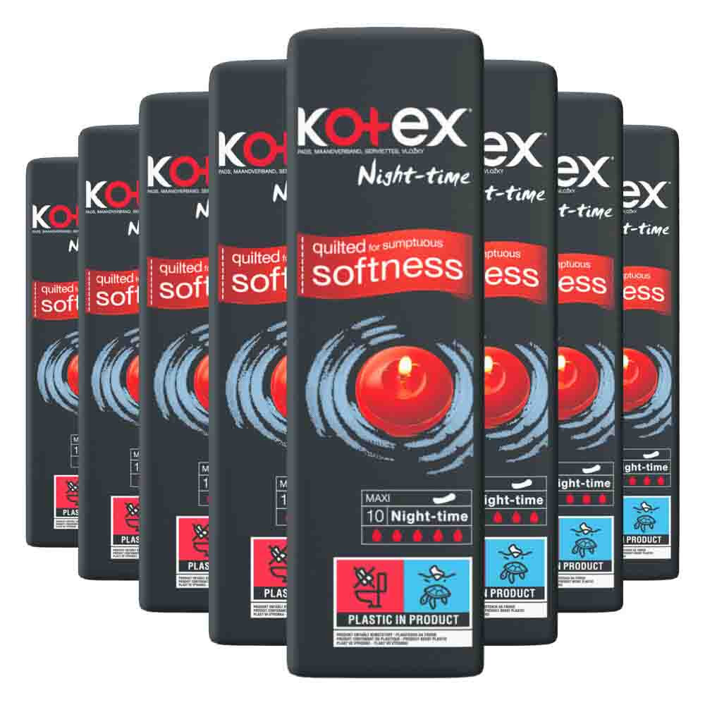 8x Kotex Maxi Night 10 stuks