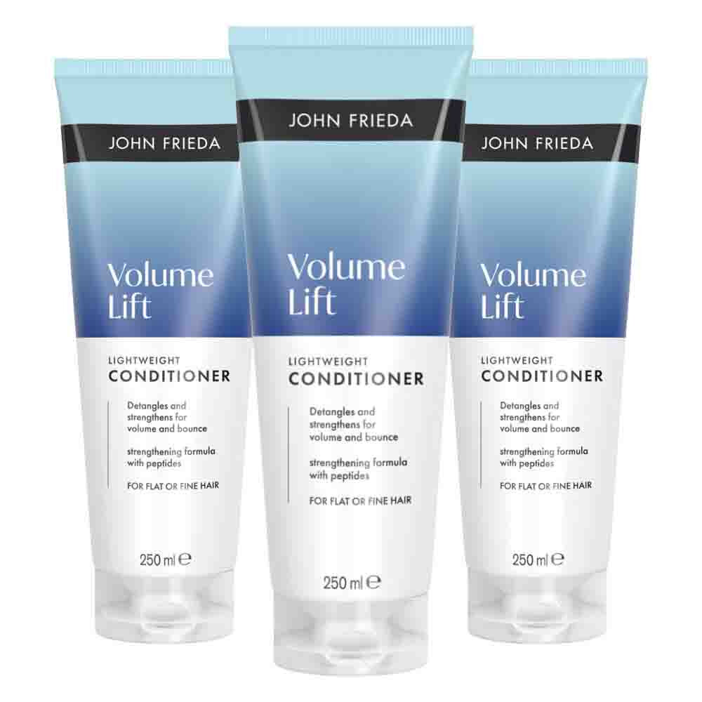 3x John Frieda Volume Lift Lightweight Conditioner 250 ml