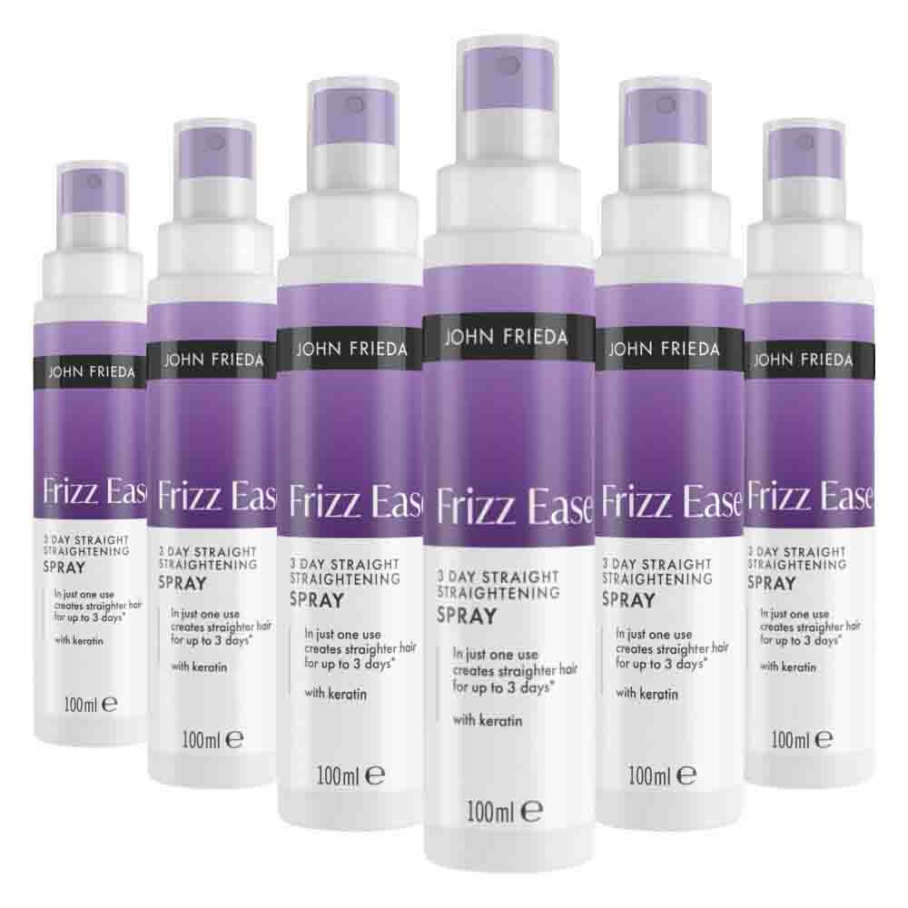 6x John Frieda Frizz Ease 3-Day Straight Spray 100 ml