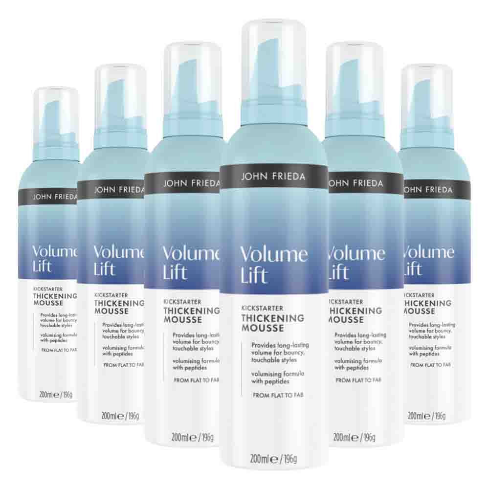 6x John Frieda Volume Lift Thickening Haarmousse 200 ml