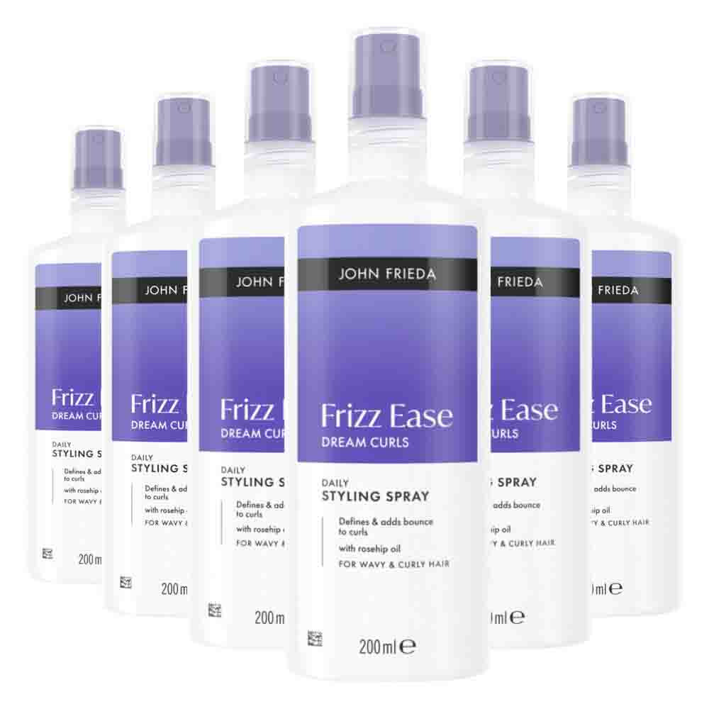 6x John Frieda Frizz Ease Dream Curls Styling Spray 200 ml