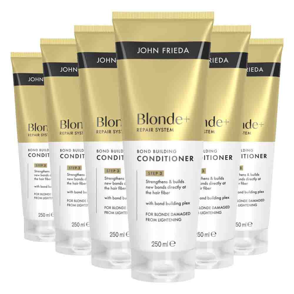 6x John Frieda Blonde+ Repair Bond Building Conditioner 250 ml