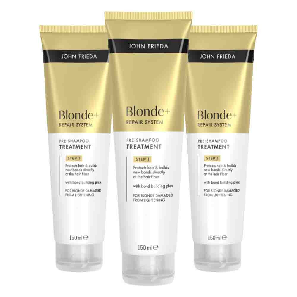 3x John Frieda Blonde+ Repair Bond Building Pre-Shampoo 150 ml