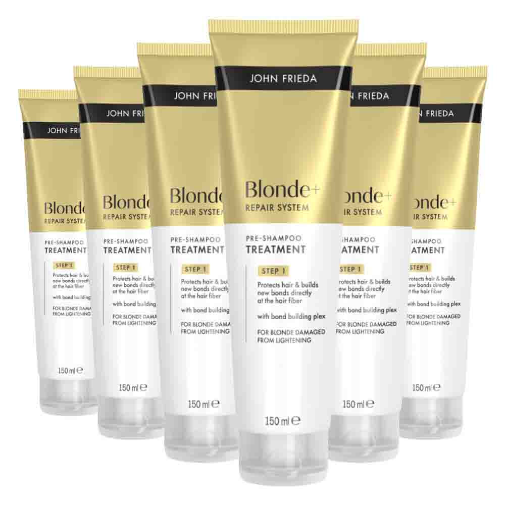 6x John Frieda Blonde+ Repair Bond Building Pre-Shampoo 150 ml