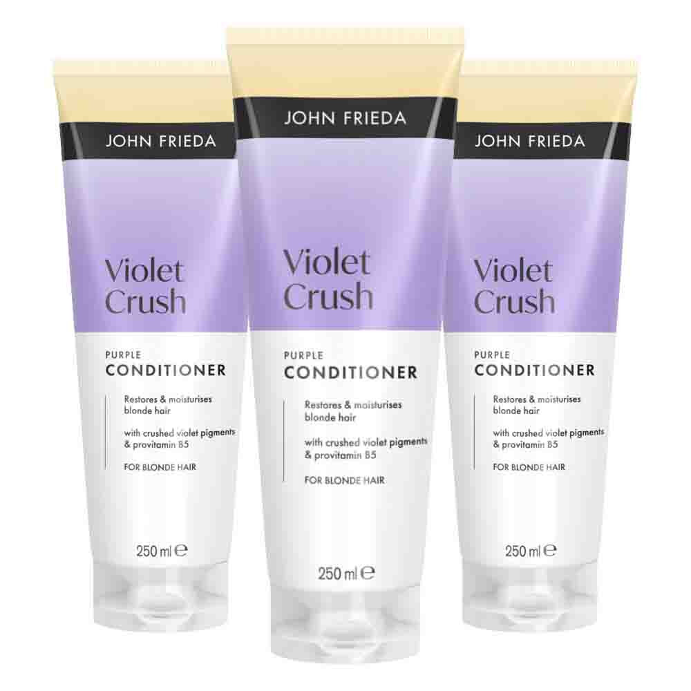 3x John Frieda Violet Crush Purple Conditioner 250 ml
