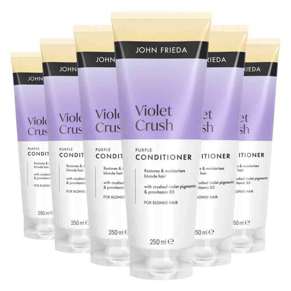 6x John Frieda Violet Crush Purple Conditioner 250 ml